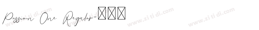 Passion One Regular字体转换
